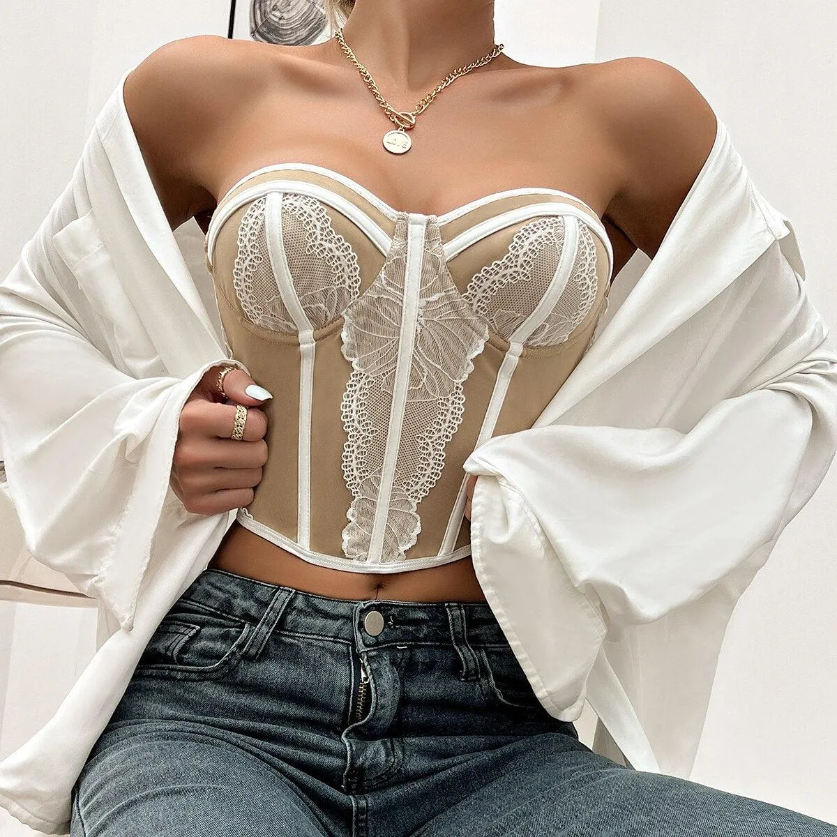 KittenAlarm - Molly Sweetheart Bustier Cropped Top