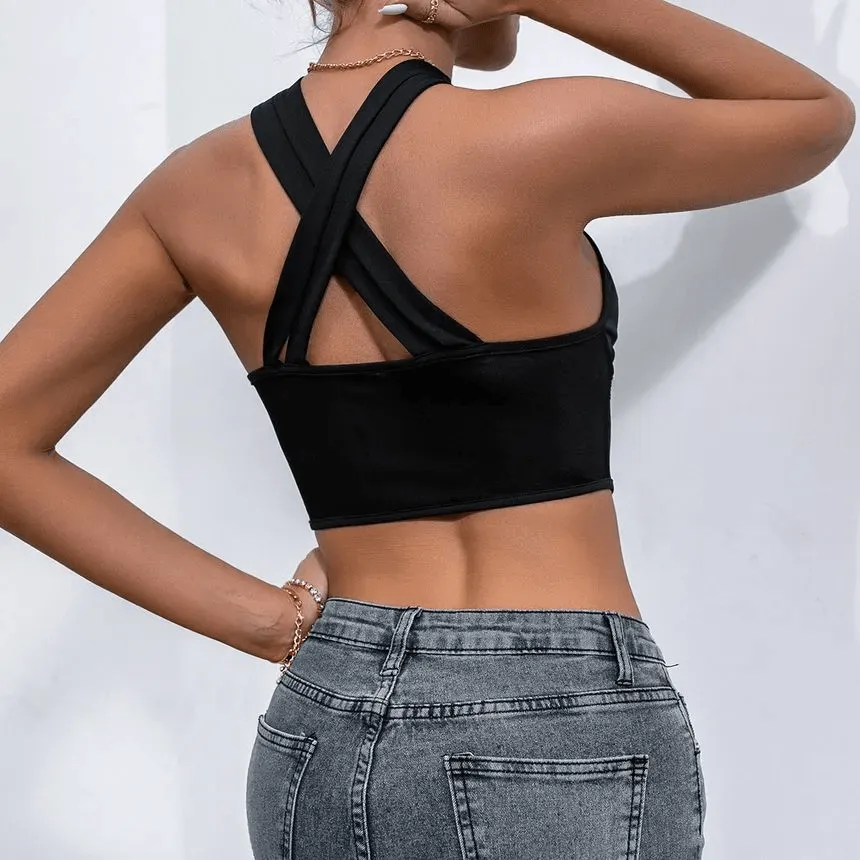 KittenAlarm - Rebeckah Halter Neck Cutout Corset Top