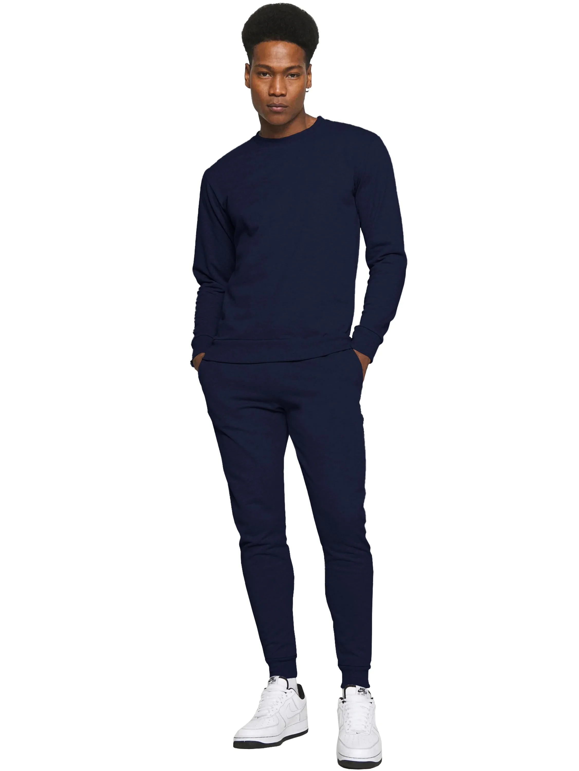 Kruze | Mens Crew Neck Sweatshirt Tracksuit Set