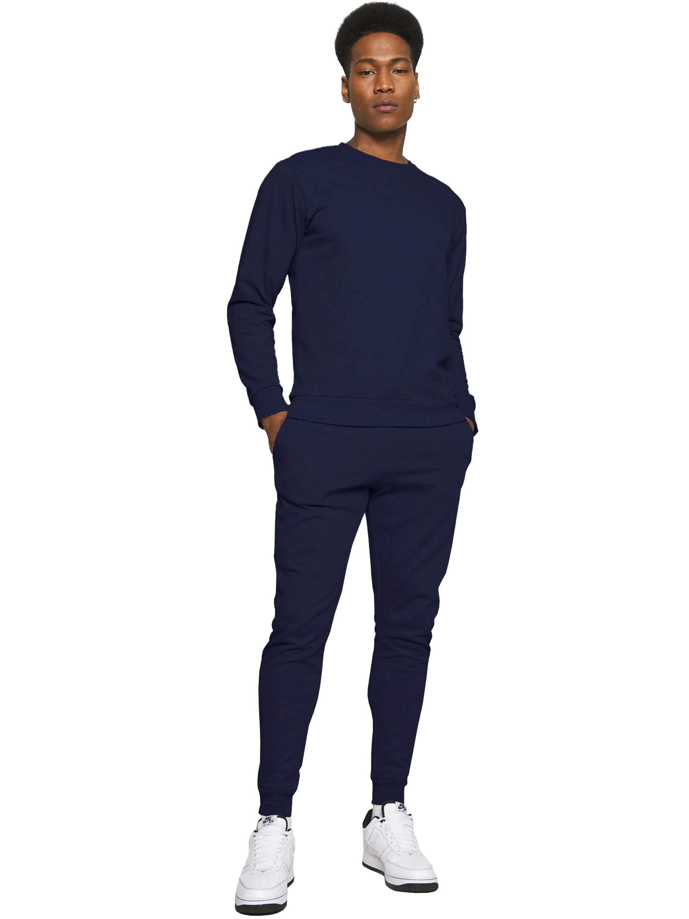 Kruze | Mens Crew Neck Sweatshirt Tracksuit Set