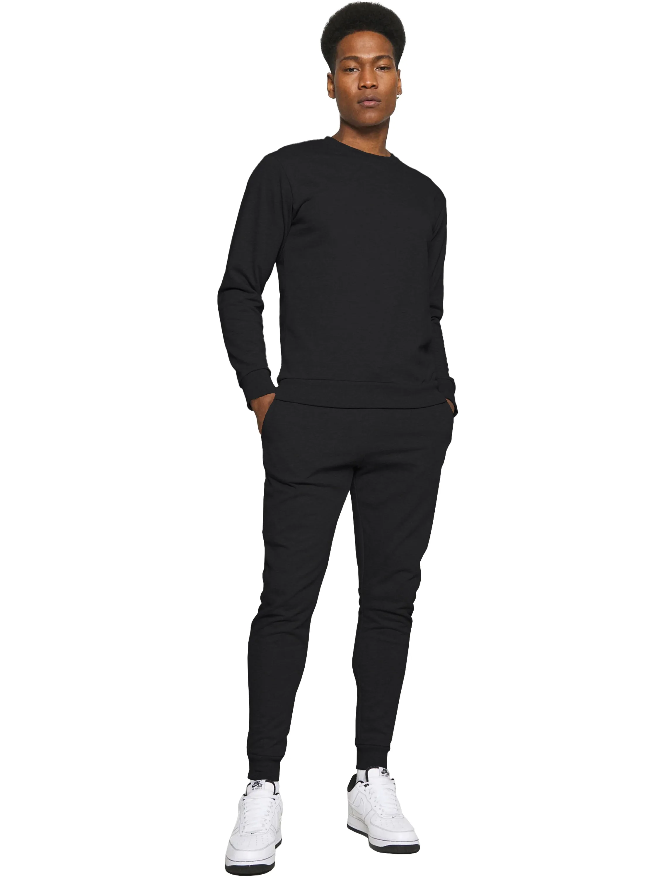 Kruze | Mens Crew Neck Sweatshirt Tracksuit Set