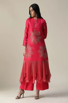 La Rosa Raw Silk Tunic Set