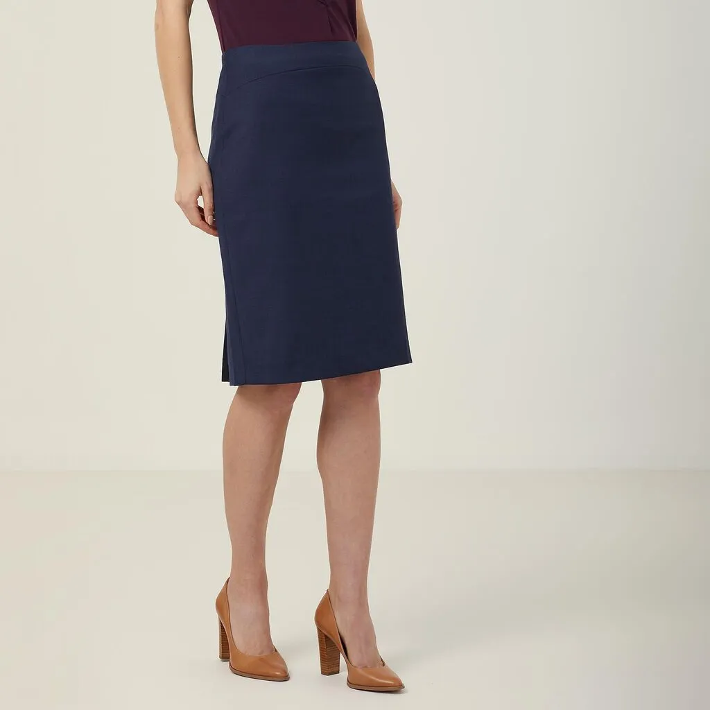 Ladies Sharkskin Detail Pencil Skirt - BLN  - CAT2L3