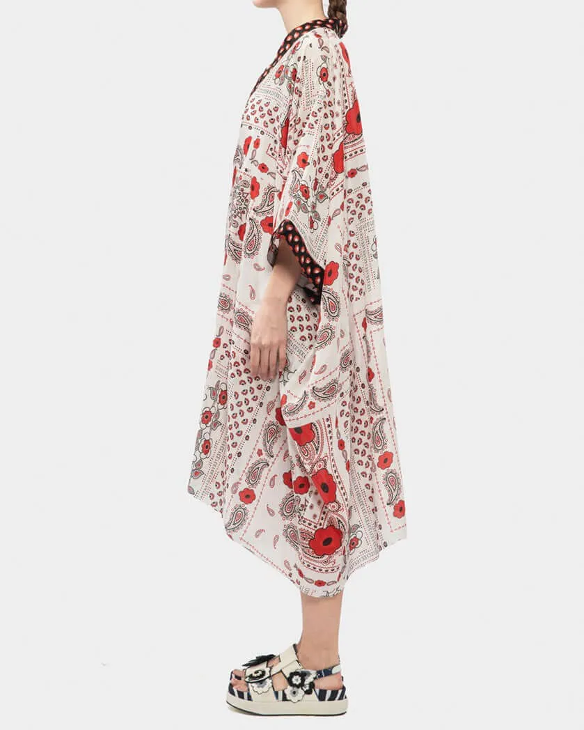 Lightweight Silk Print Tunic Blouse