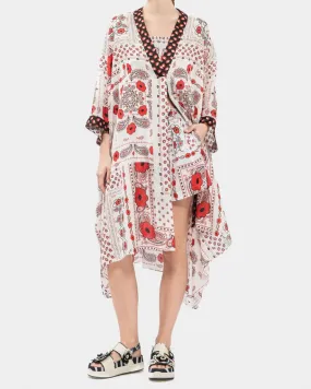 Lightweight Silk Print Tunic Blouse