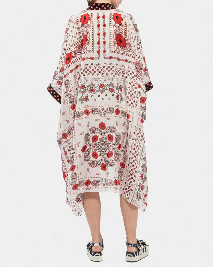 Lightweight Silk Print Tunic Blouse
