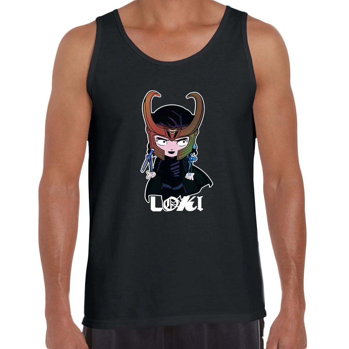 Loki Figurative Superhero Comic Star Tom Hiddleston Adults Unisex Tank Top