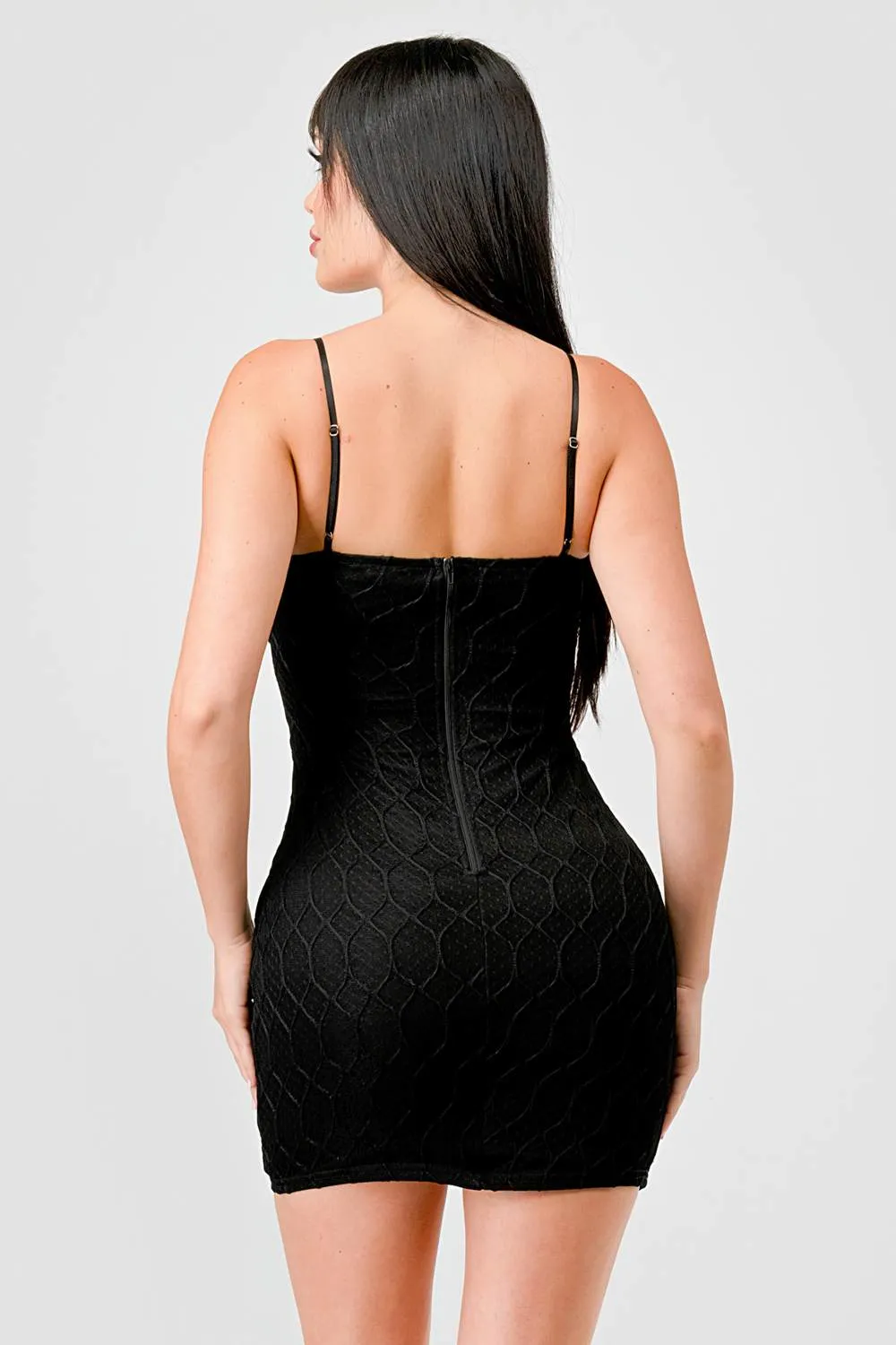LUXE TEXTURE SWEETHEART SLEEVELESS TANK MINI DRESS