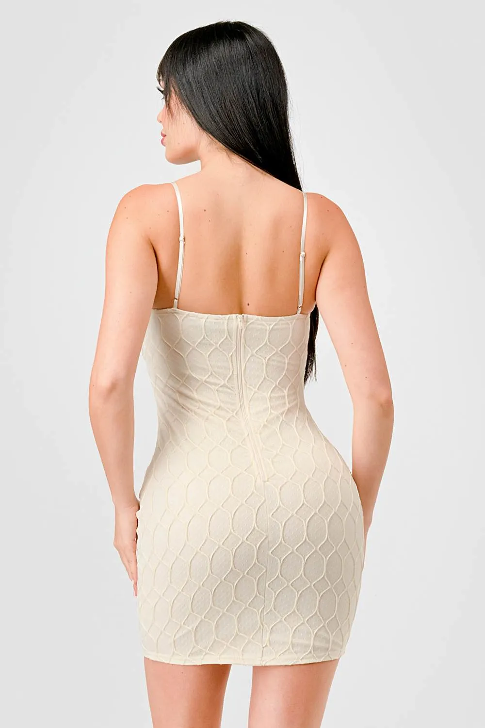 LUXE TEXTURE SWEETHEART SLEEVELESS TANK MINI DRESS