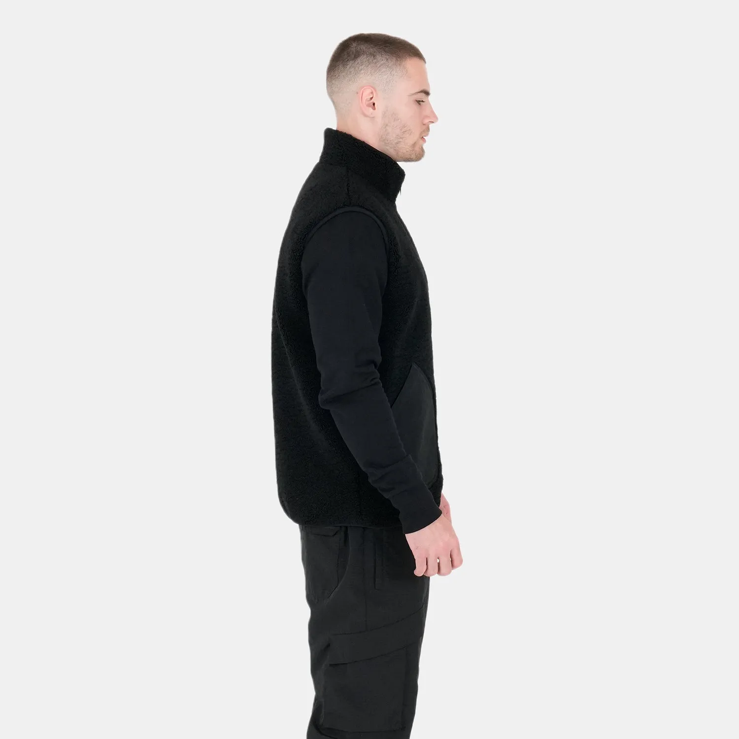 Mason Fleece Gilet Black
