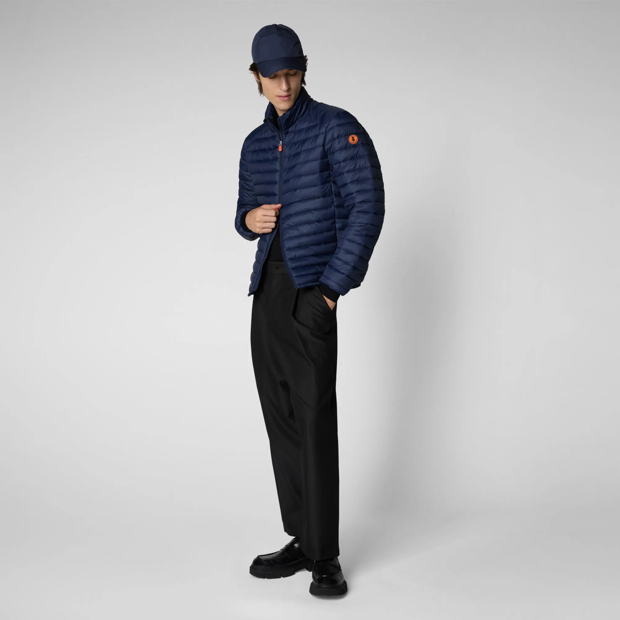 Men's  animal free puffer jacket Alexander in Navy Blue