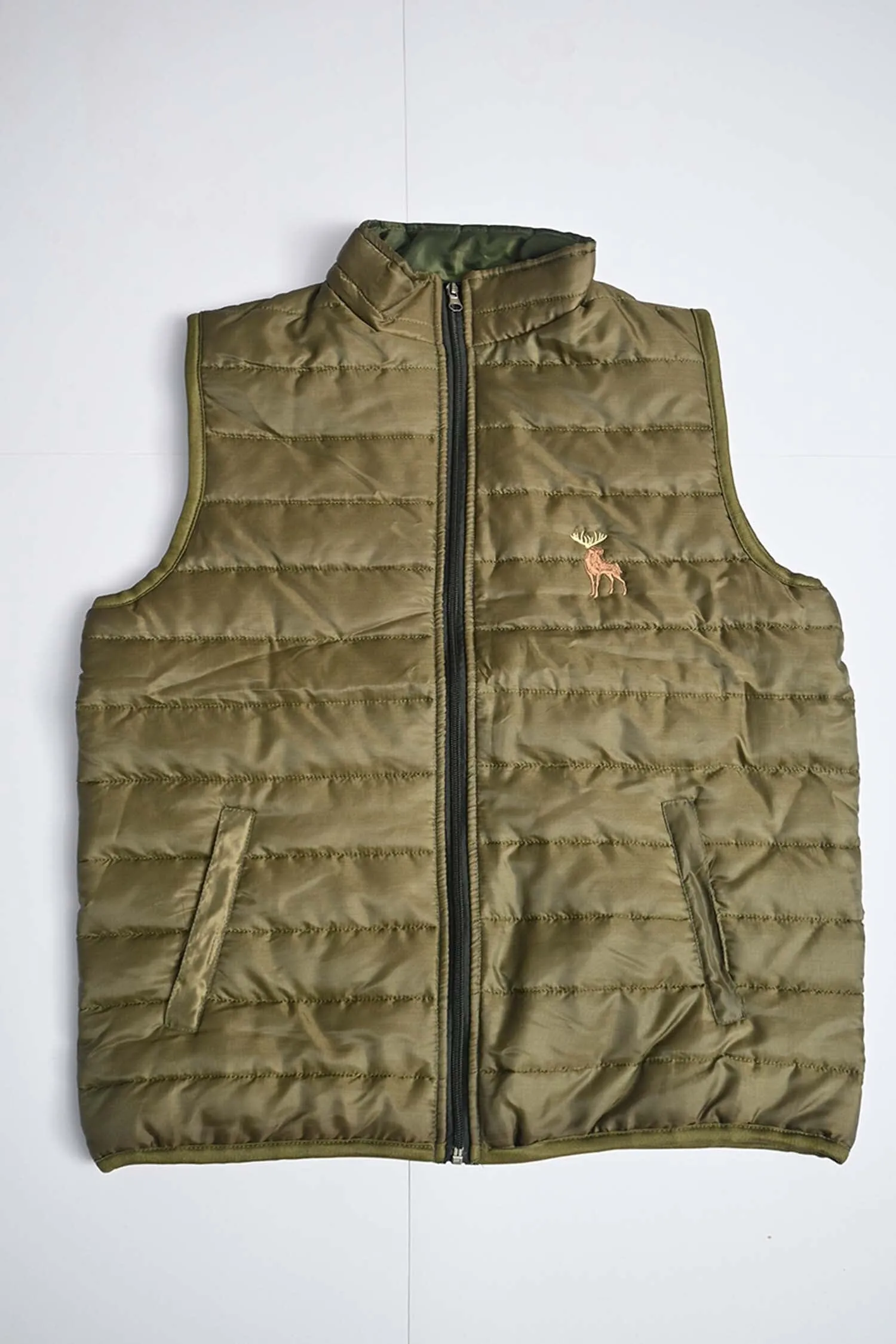Men's Premium Moose Embroidered Body Warmer Puffer Gilet