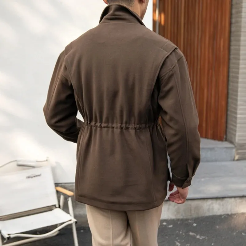 Men's Safari Jacket with Multi-pockets - Quilted Regular Fit