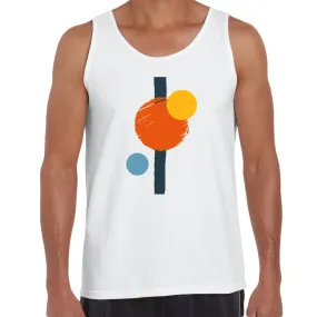 Minimal Colorful Art Print Tee Abstract Design Round Neck Funny Geometric Unisex Tank Top