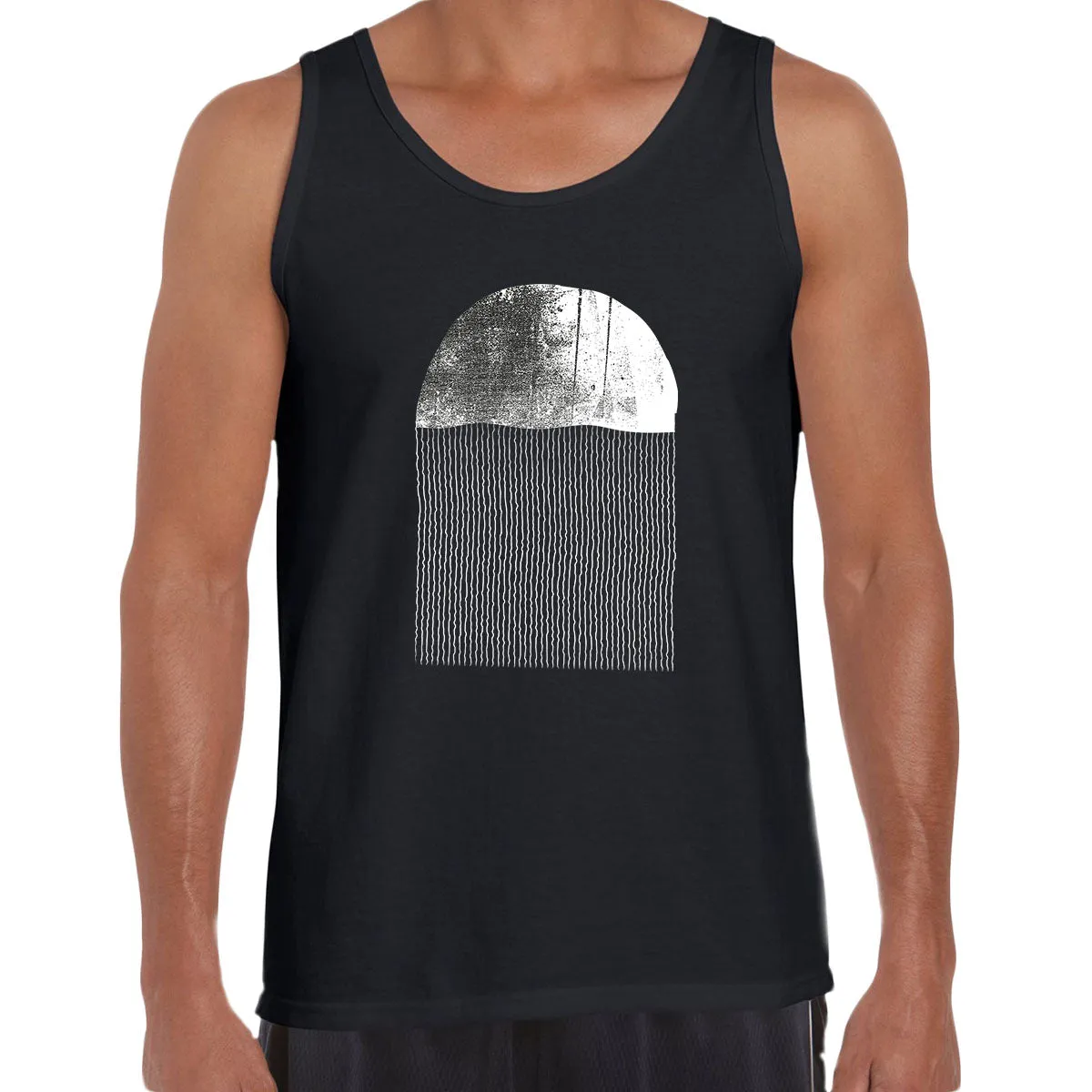 Minimal Jellyfish Print Tee Sea Creature Round Funny Abstract Unisex Tank Top