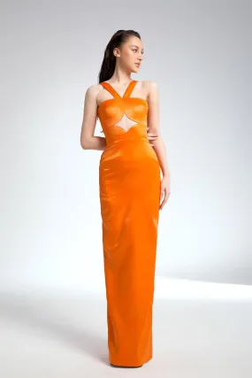 Mirah Pencil Sleeveless Silk Maxi Dress