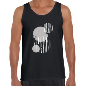 Modern Art Circles Print Abstract Round Neck Funny Birthday Gift Geometric Unisex Tank Top
