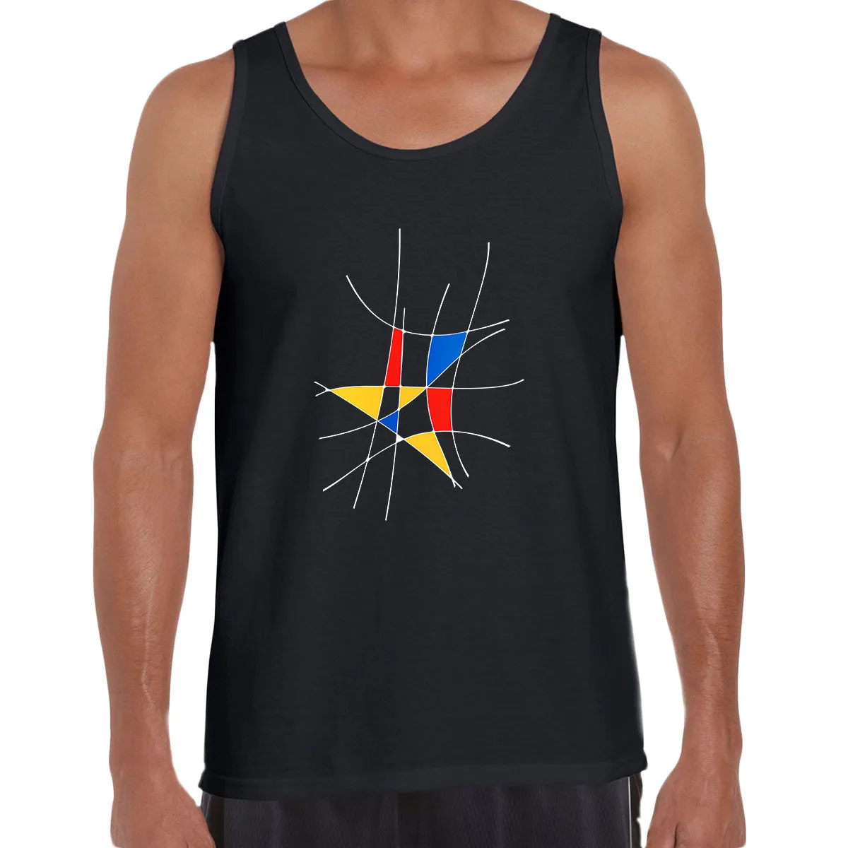 Mondrian Art Tee Typographygraphy Unisex Tank Top