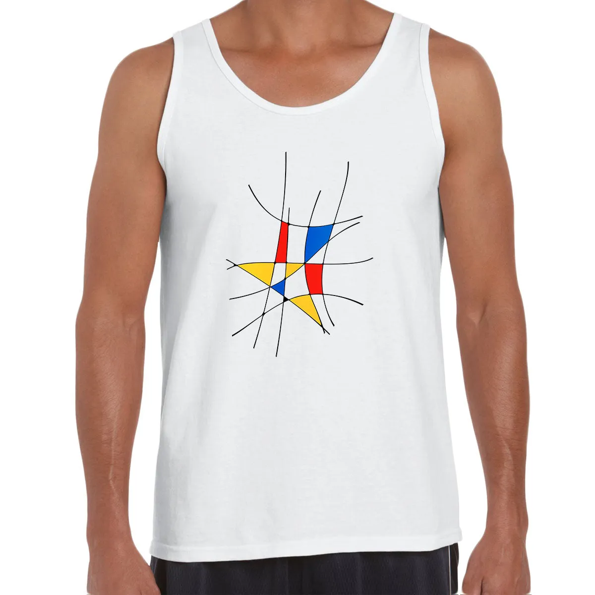 Mondrian Art Tee Typographygraphy Unisex Tank Top