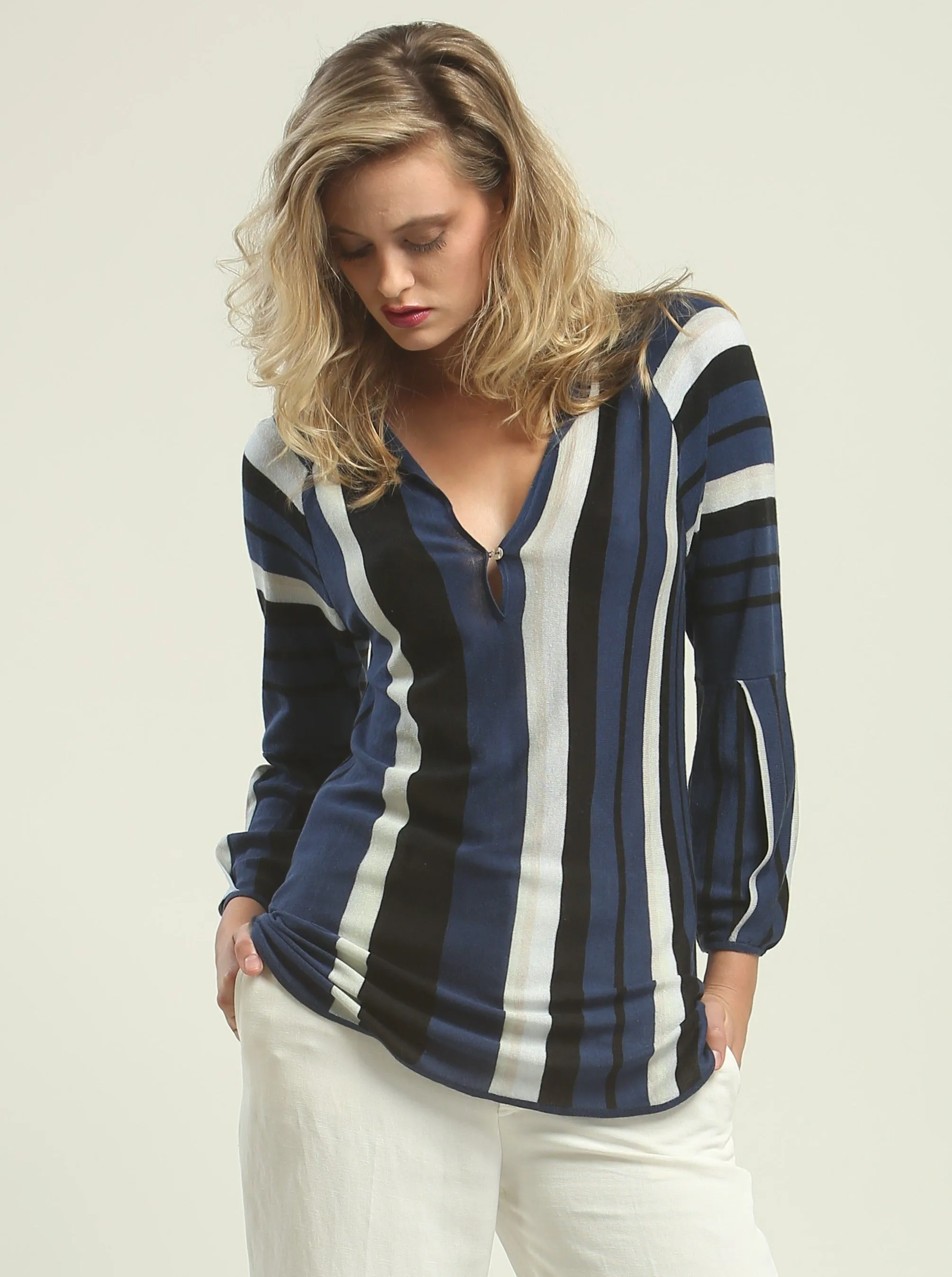Multi-Color Stripe Tunic