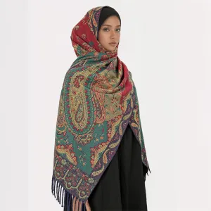 MY07New high-grade women's scarf autumn and winter shawl dual-purpose core-spun yarn thick warm scarf