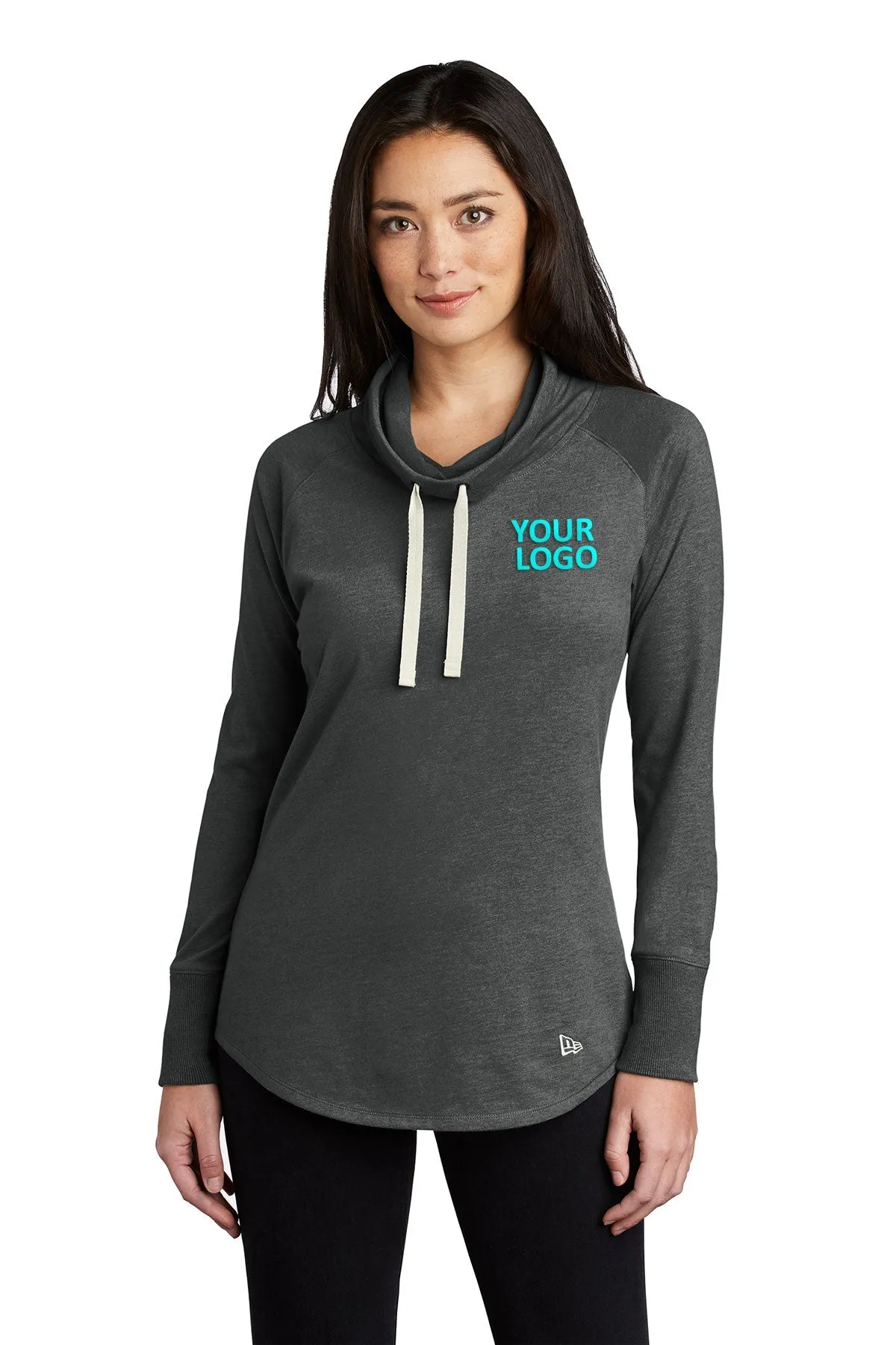 New Era Ladies Sueded Cotton Custom Cowls, Black Heather