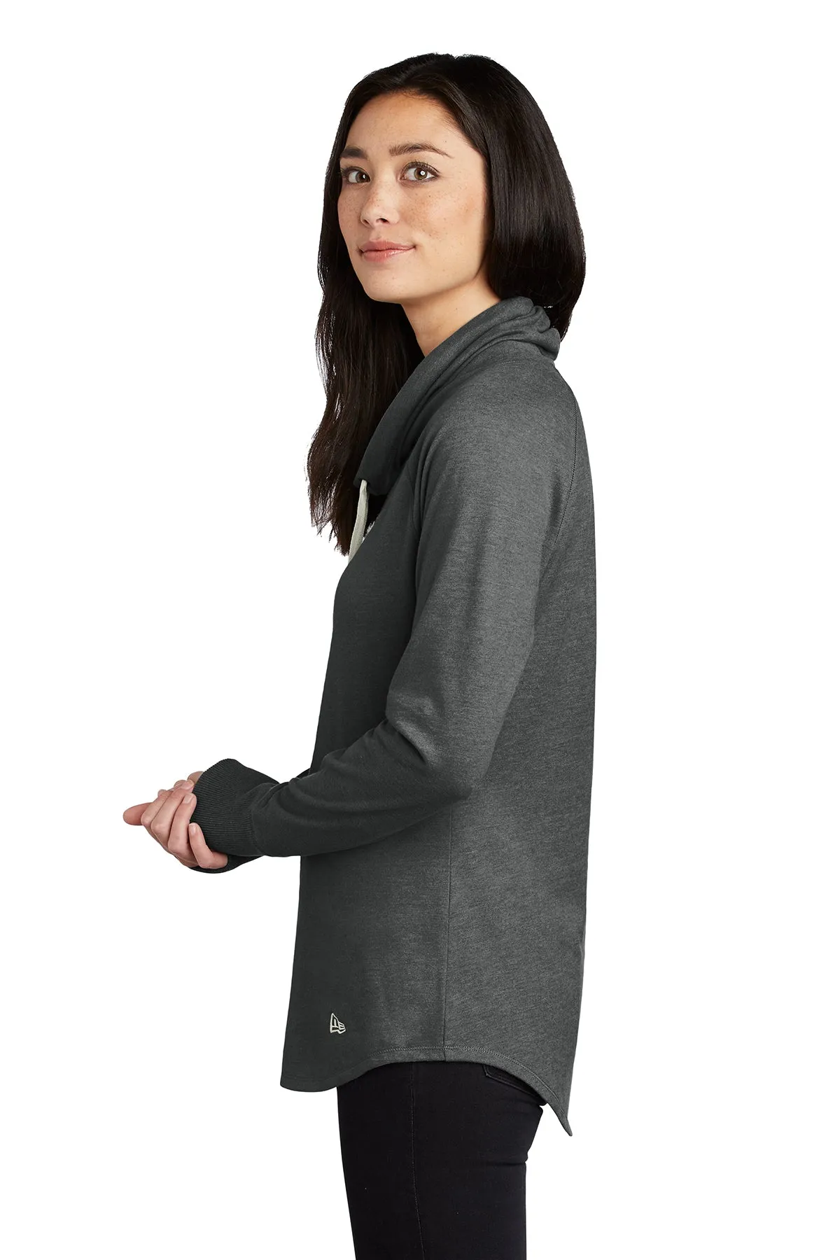 New Era Ladies Sueded Cotton Custom Cowls, Black Heather