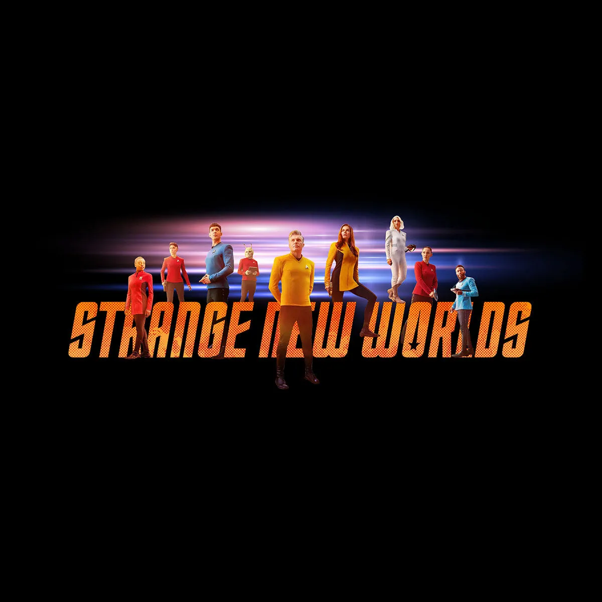 New Star Trek captiain t-shirt from tv series of Strange new worlds