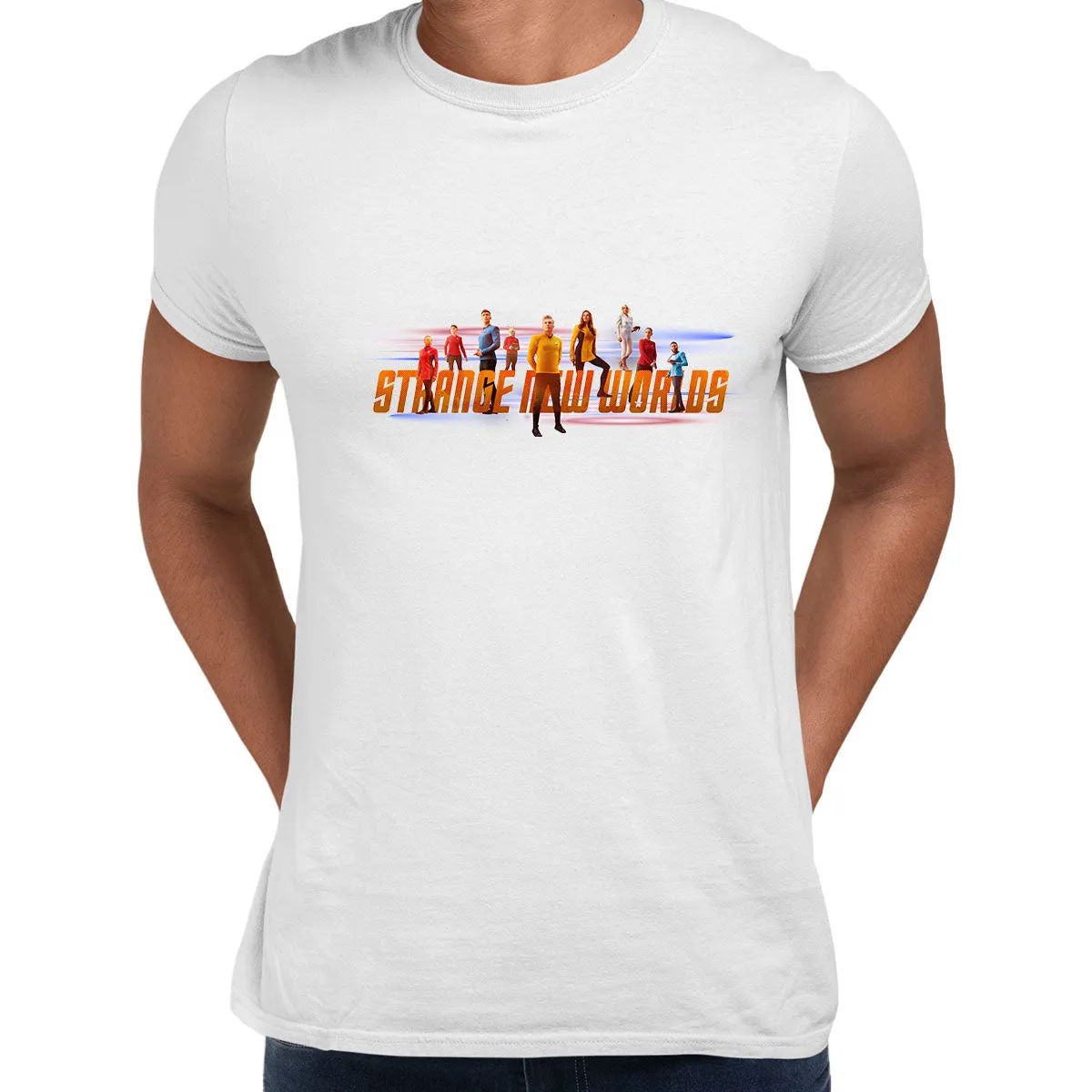 New Star Trek captiain t-shirt from tv series of Strange new worlds