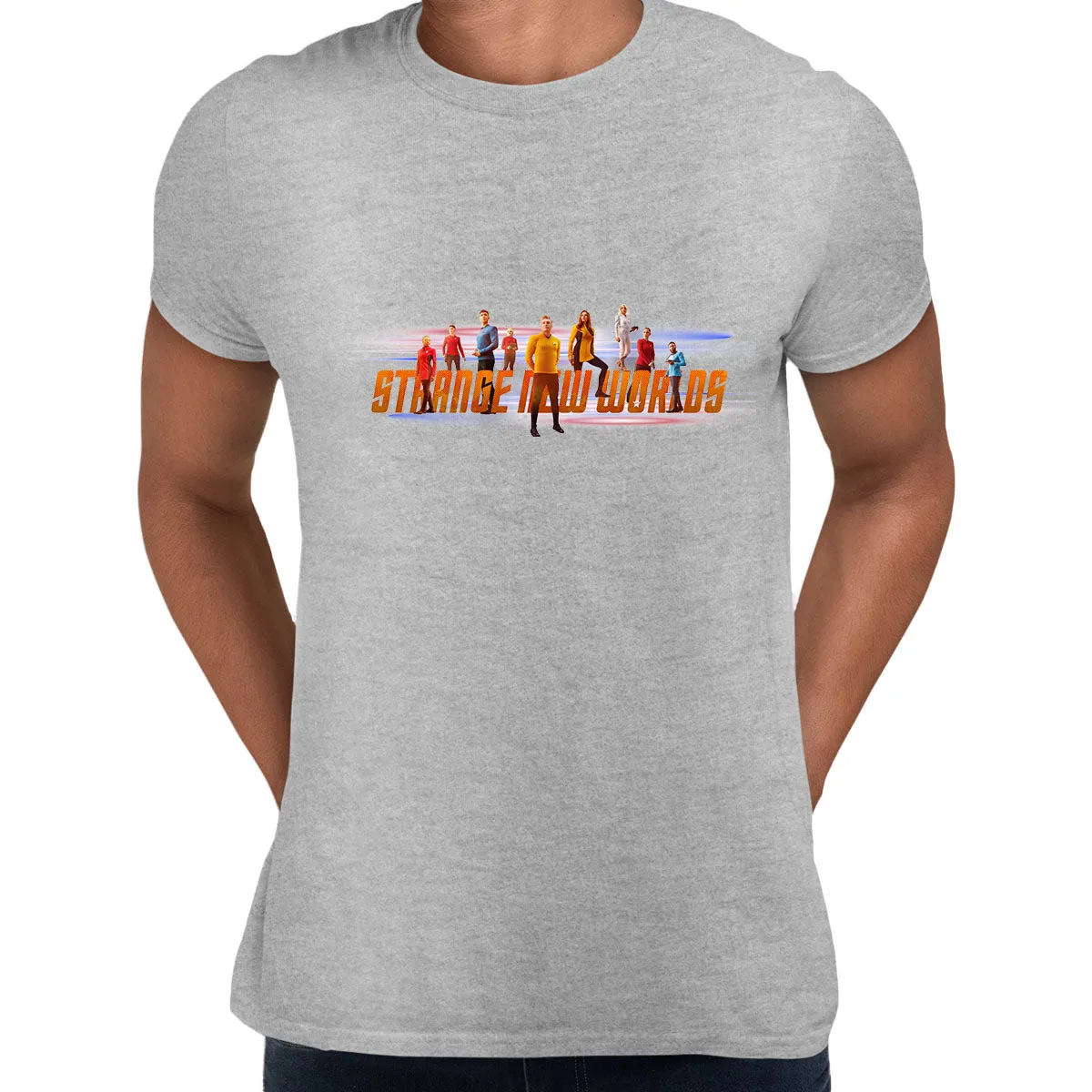 New Star Trek captiain t-shirt from tv series of Strange new worlds
