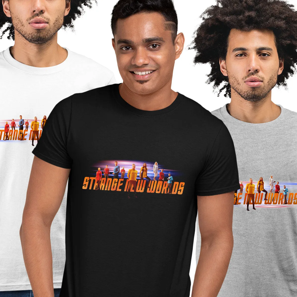 New Star Trek captiain t-shirt from tv series of Strange new worlds