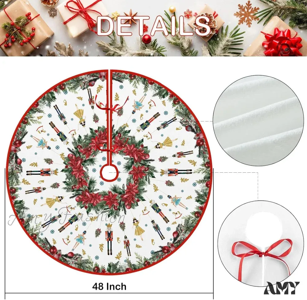 Nutcrackers Pencil Tree Skirt - 48"