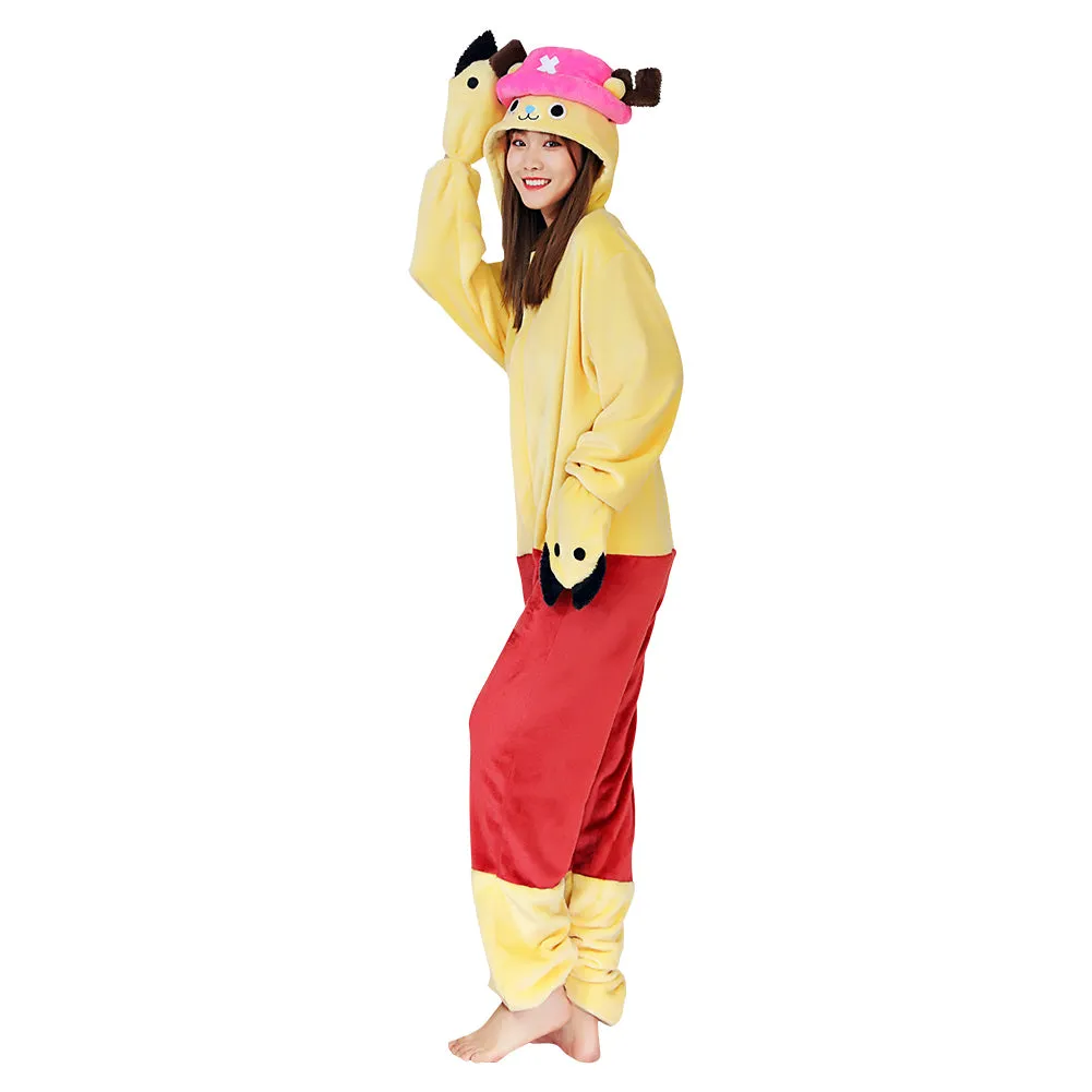 One piece ·Chopper Pajama Adult Unisex Onesies Polyester Sleepwear Pyjamas Halloween Carnival Costume Cosplay Costume