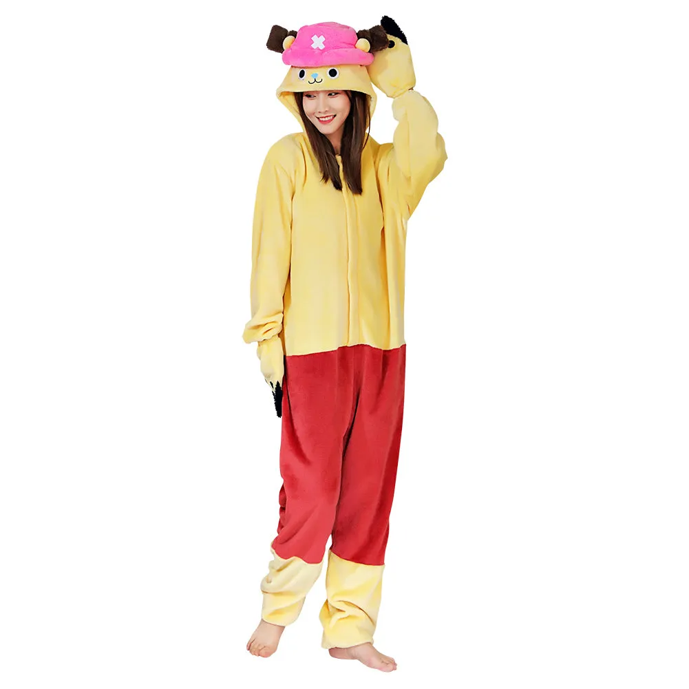 One piece ·Chopper Pajama Adult Unisex Onesies Polyester Sleepwear Pyjamas Halloween Carnival Costume Cosplay Costume