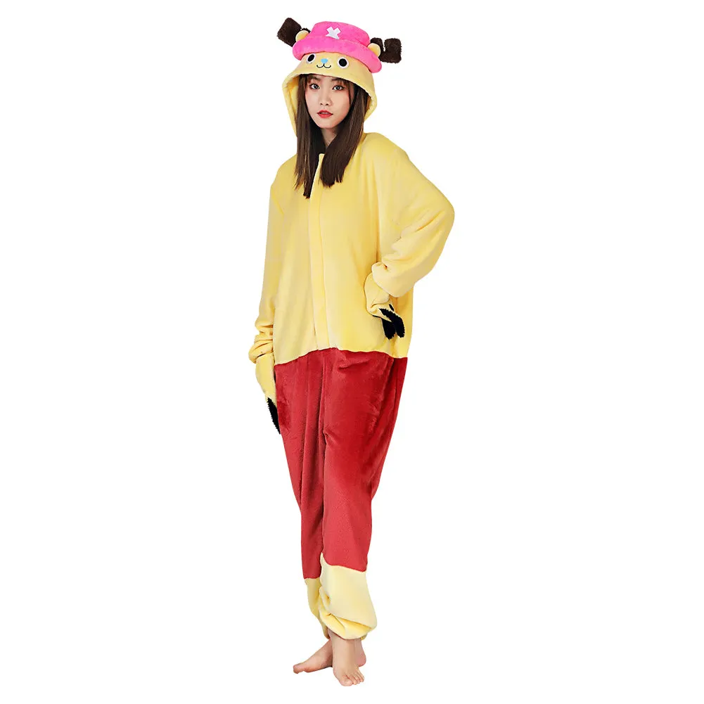 One piece ·Chopper Pajama Adult Unisex Onesies Polyester Sleepwear Pyjamas Halloween Carnival Costume Cosplay Costume