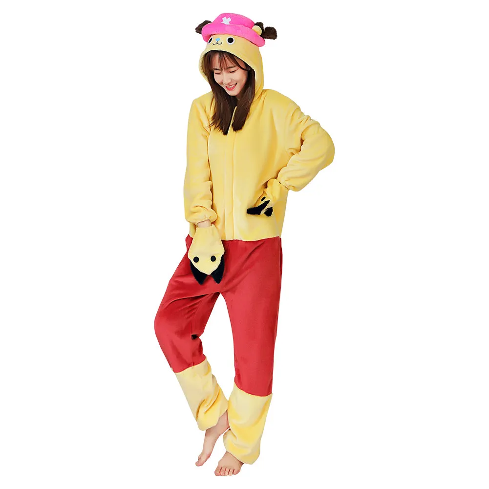 One piece ·Chopper Pajama Adult Unisex Onesies Polyester Sleepwear Pyjamas Halloween Carnival Costume Cosplay Costume