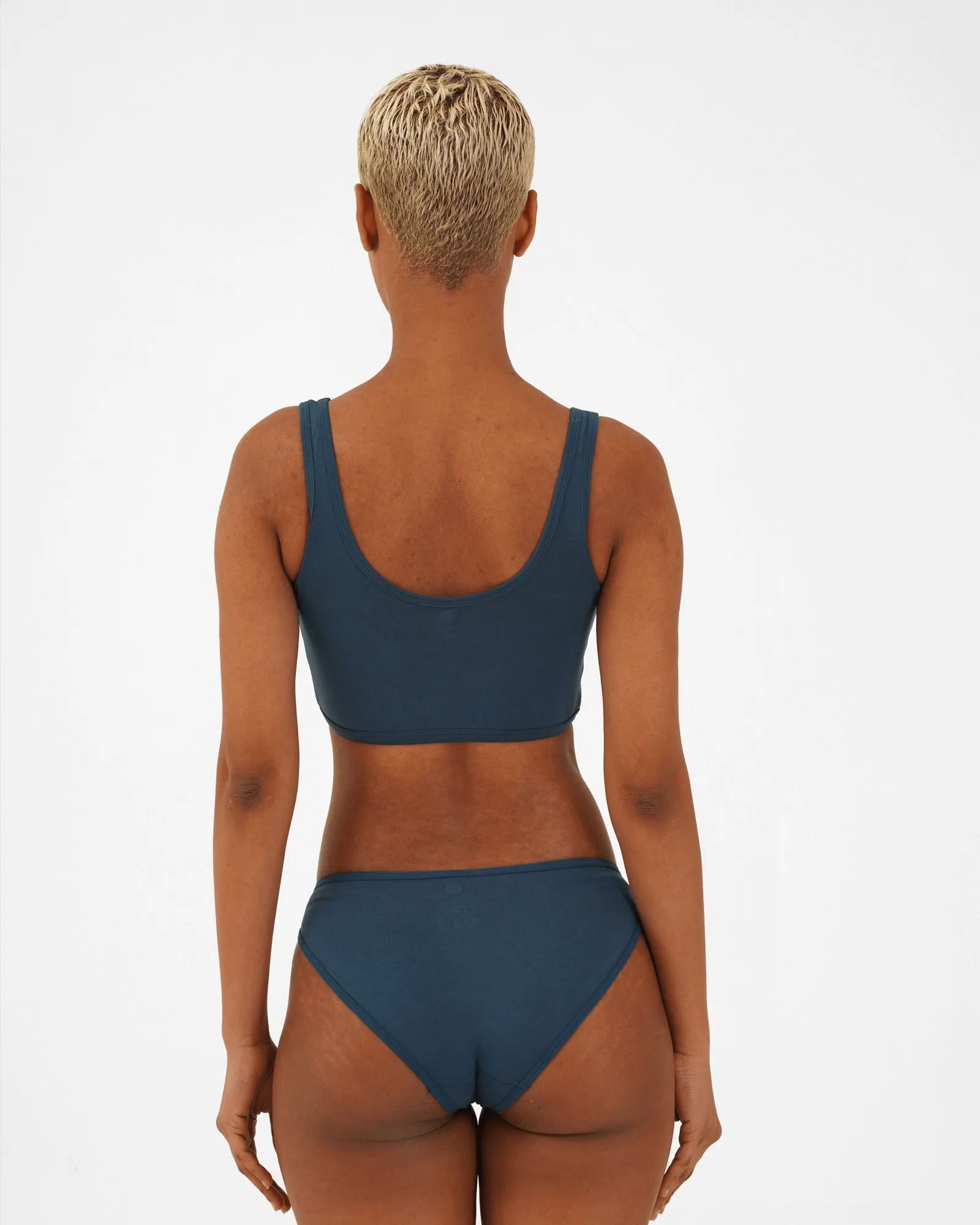 Organic Cotton Bra- Blue