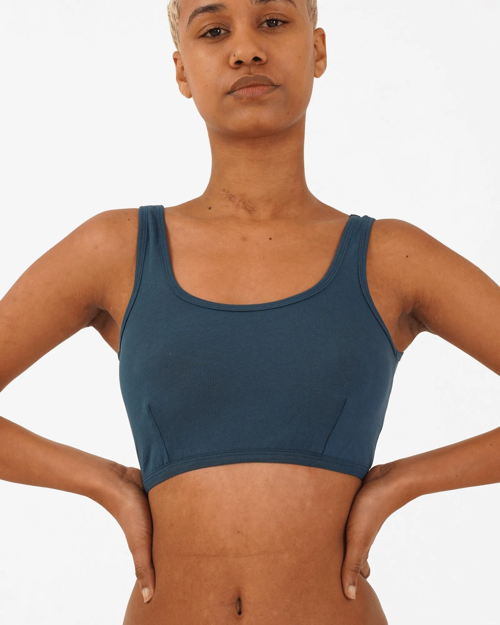 Organic Cotton Bra- Blue