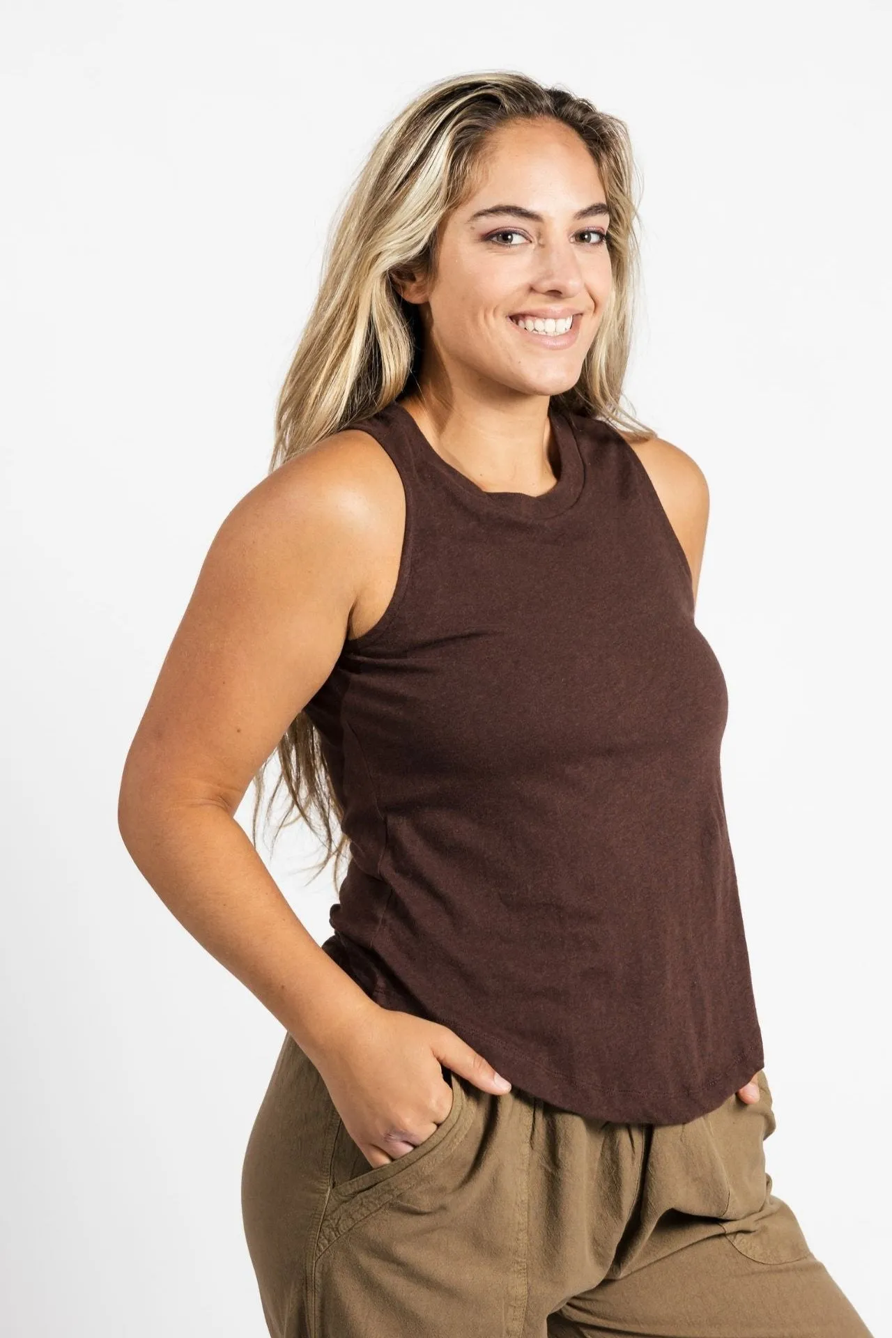 Organic Tank Top - Chocolate