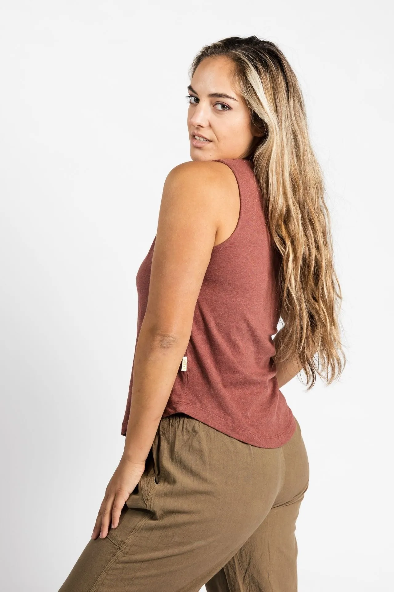 Organic Tank Top - Dusty Mauve