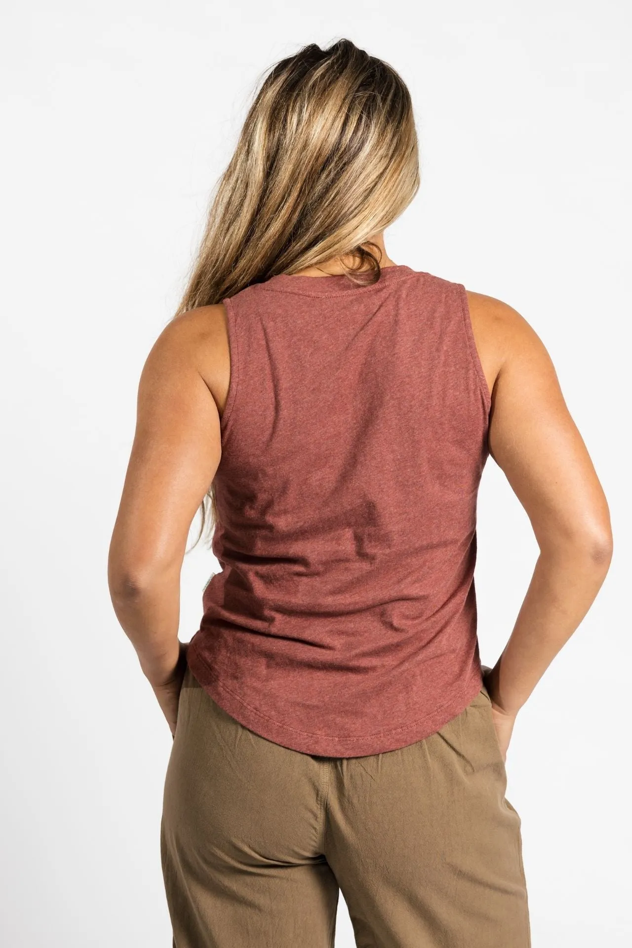 Organic Tank Top - Dusty Mauve