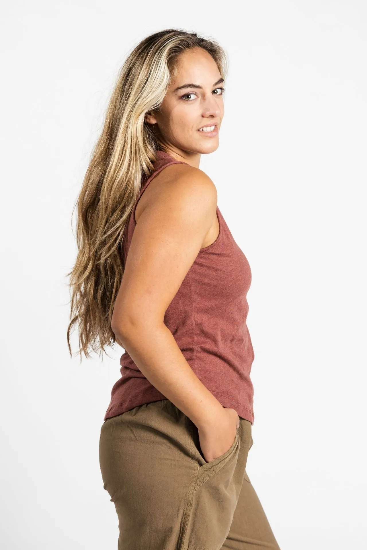 Organic Tank Top - Dusty Mauve