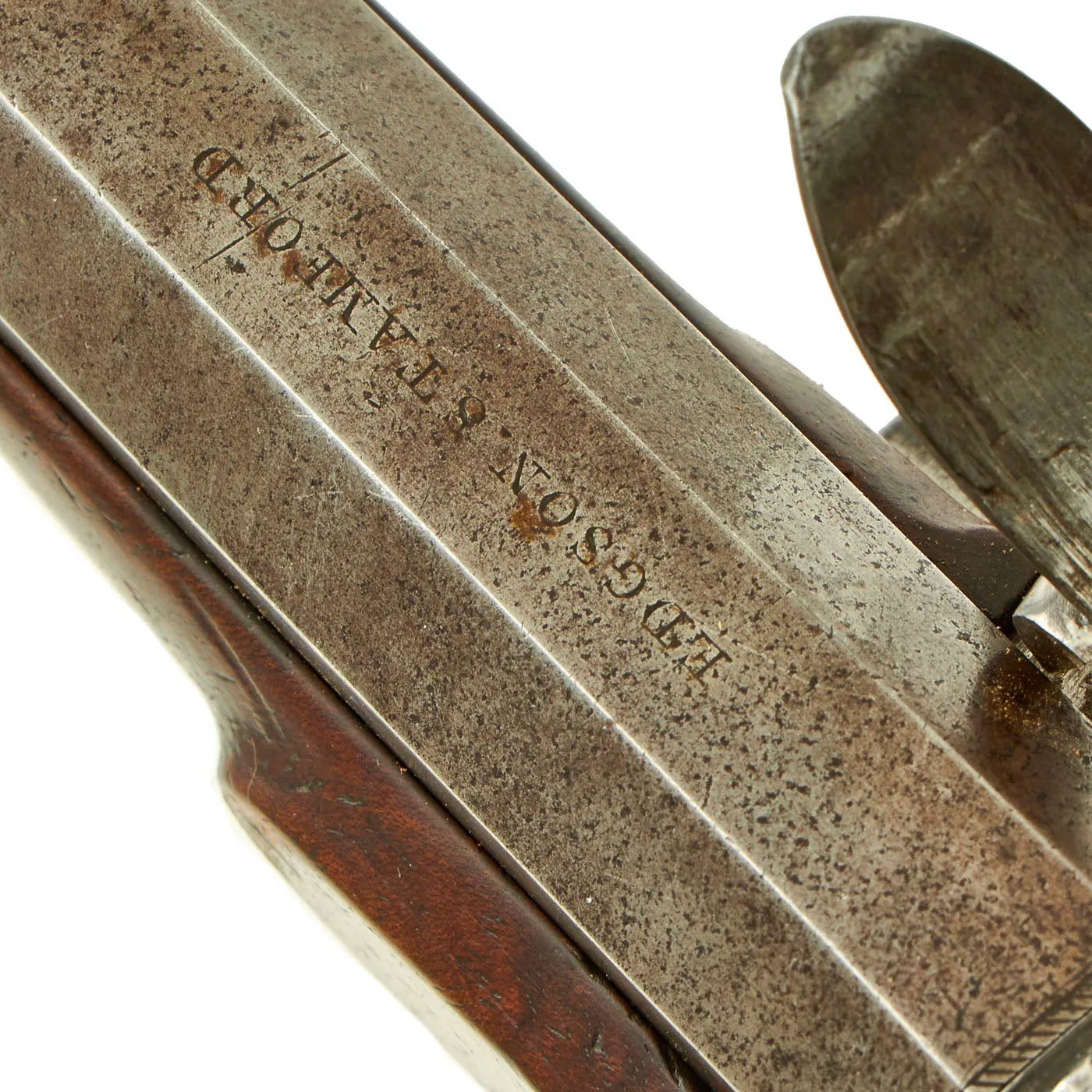 Original British Upmarket .65” Bore Flintlock Overcoat Pistol by John Edgson of Stamford, Lincolnshire - circa 1805