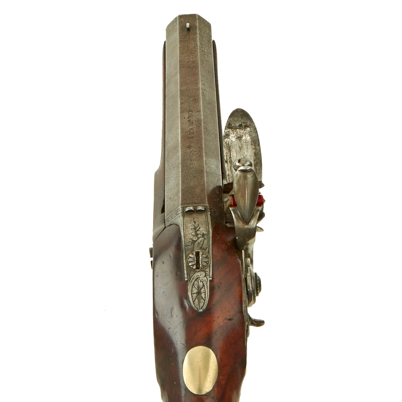 Original British Upmarket .65” Bore Flintlock Overcoat Pistol by John Edgson of Stamford, Lincolnshire - circa 1805