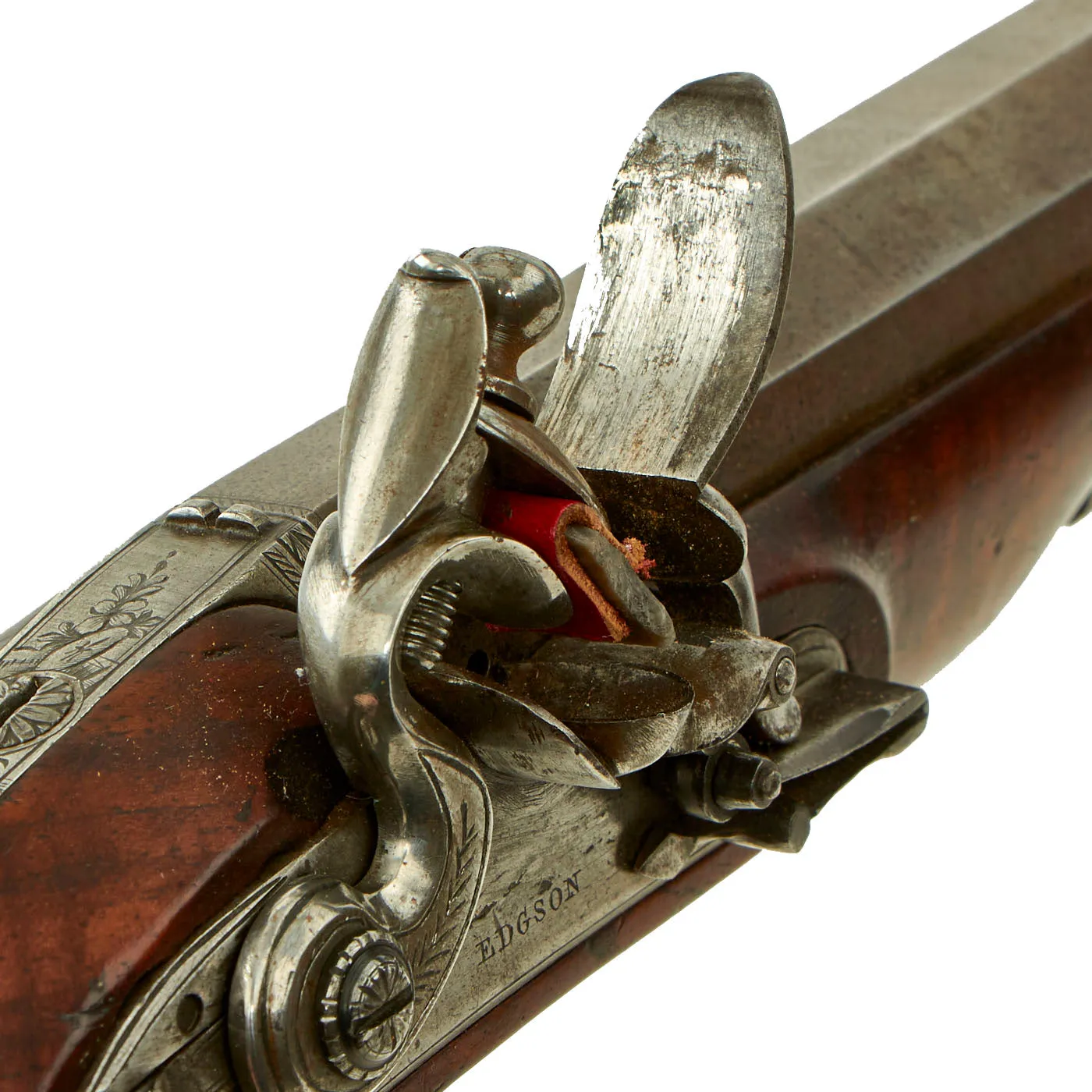 Original British Upmarket .65” Bore Flintlock Overcoat Pistol by John Edgson of Stamford, Lincolnshire - circa 1805