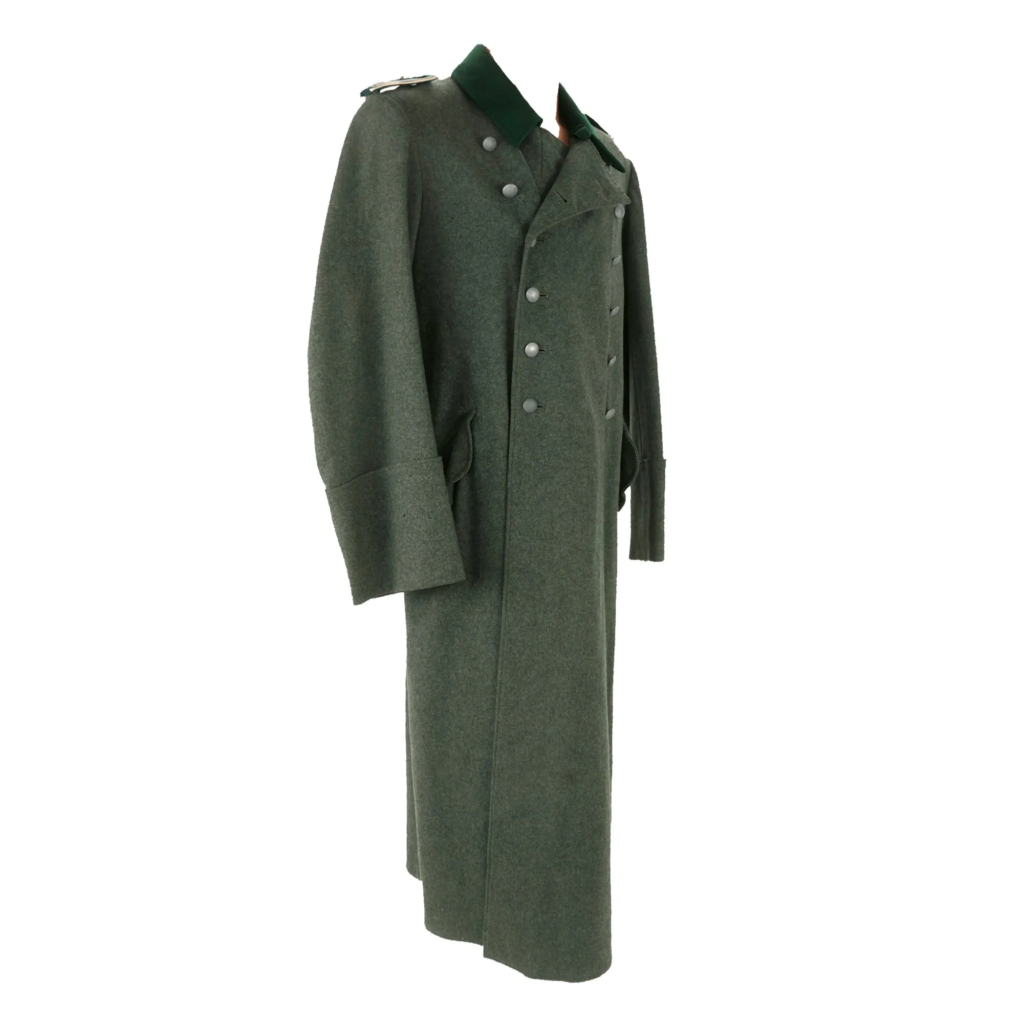 Original German WWII Heer Infantry Oberfeldwebel NCO M36 Wool Greatcoat