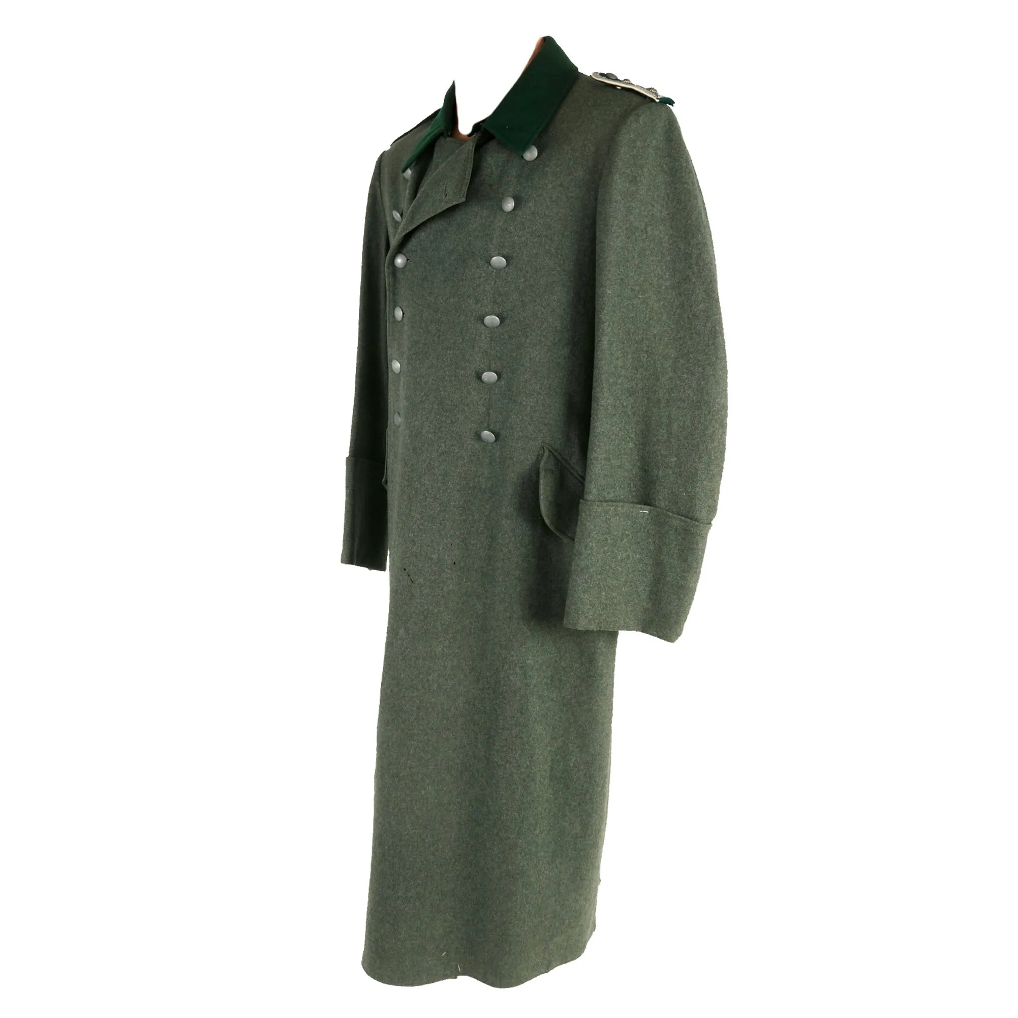 Original German WWII Heer Infantry Oberfeldwebel NCO M36 Wool Greatcoat