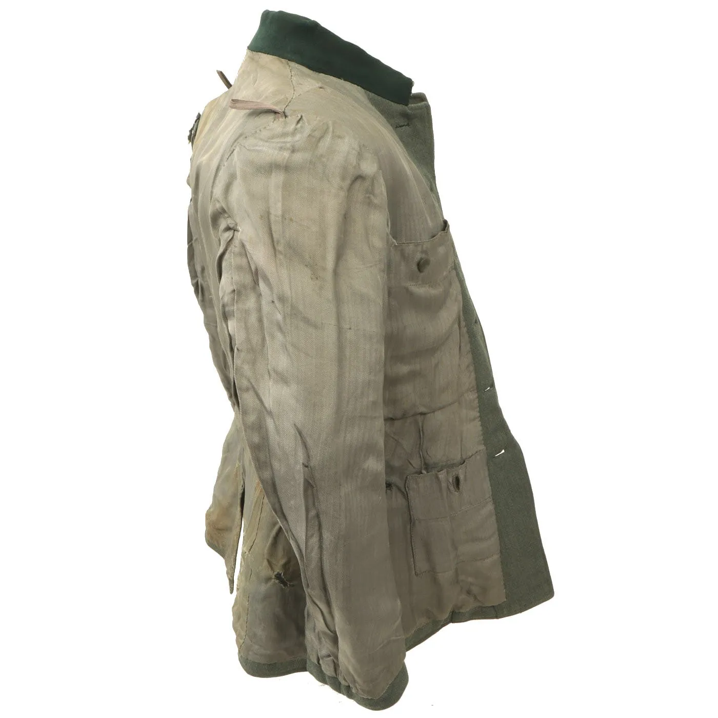Original German WWII Panzer Tank Officer M40 Feldbluse with Badges - Dated 1942