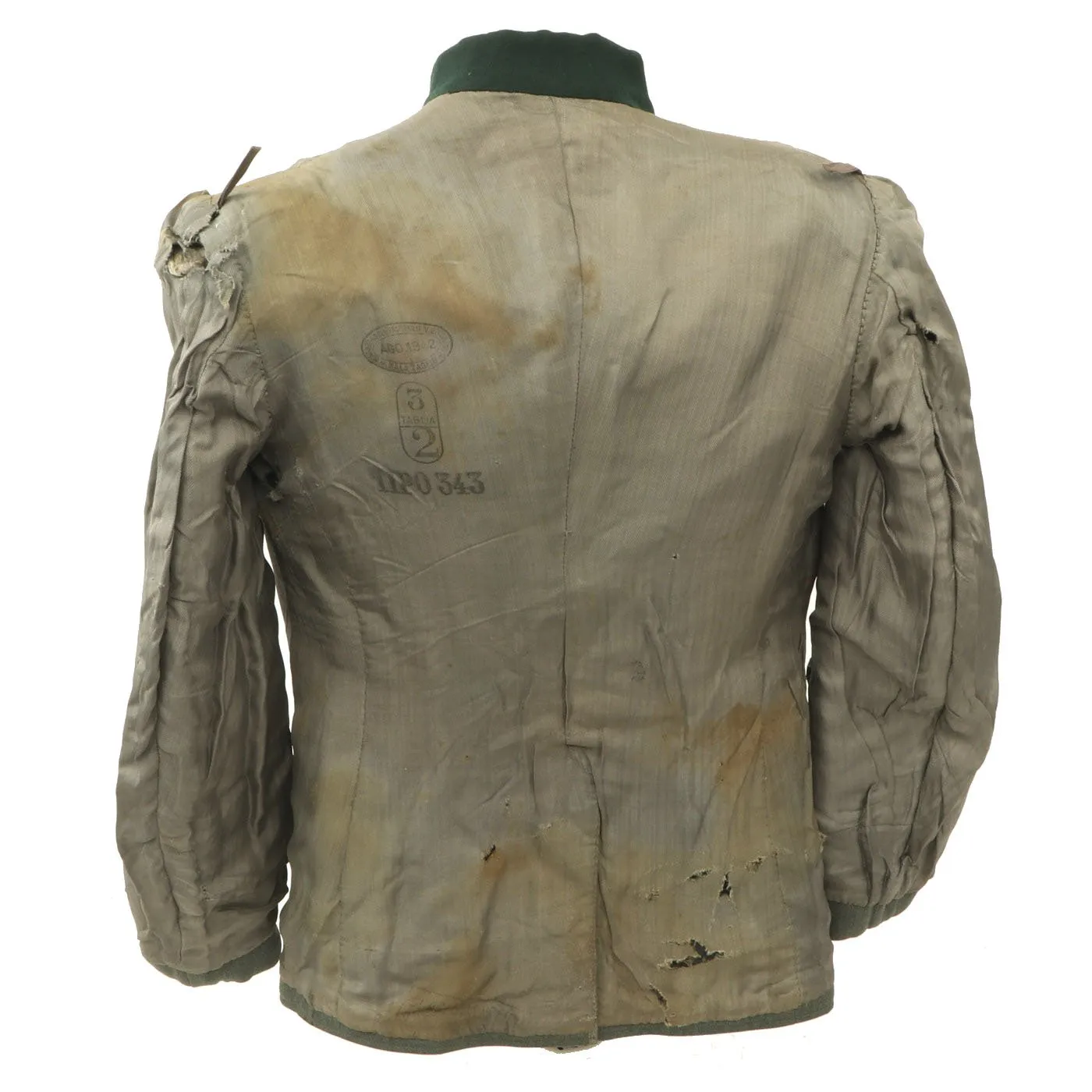 Original German WWII Panzer Tank Officer M40 Feldbluse with Badges - Dated 1942