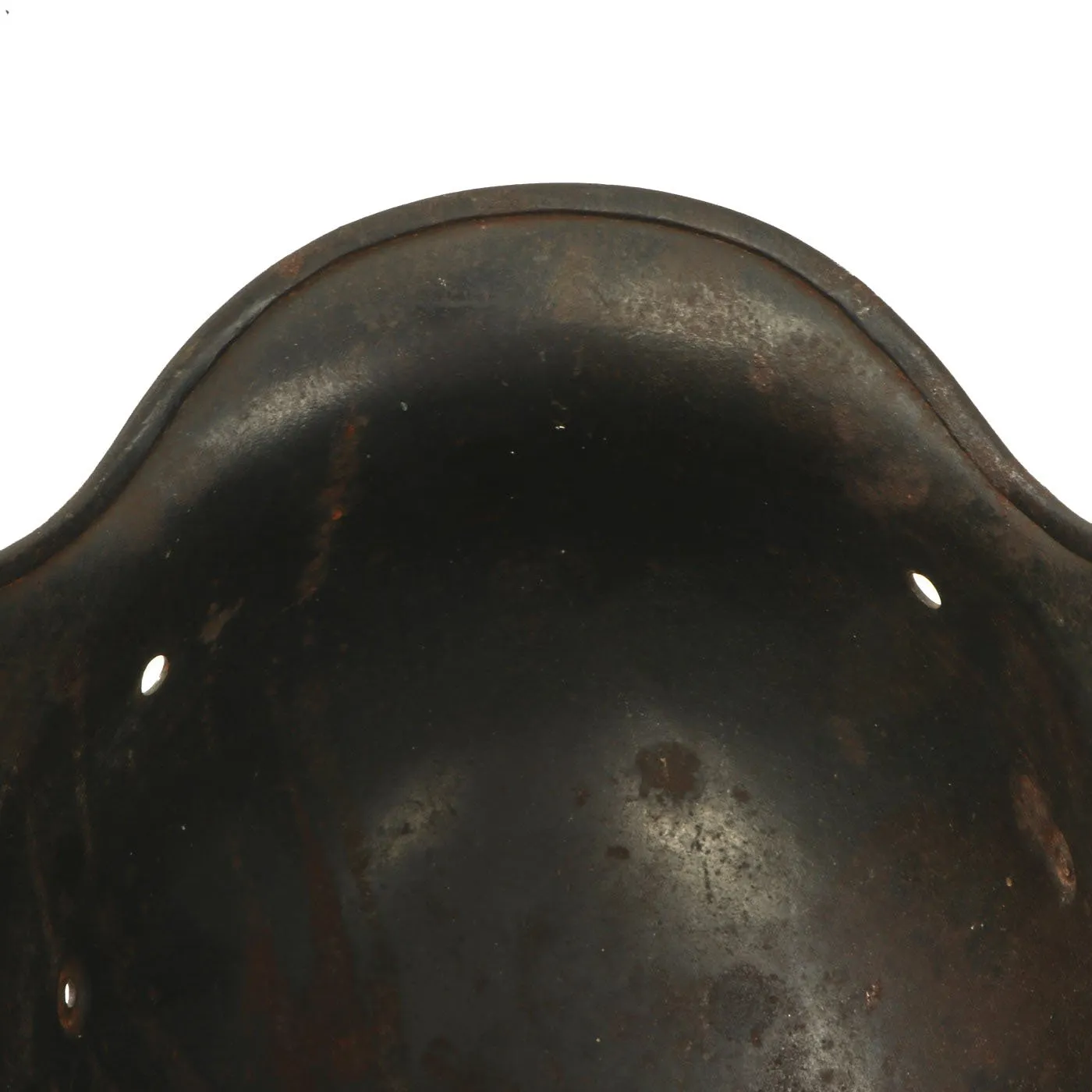 Original German WWII Service Worn M40 Single Decal Luftwaffe Helmet Shell with Textured Paint - SE62